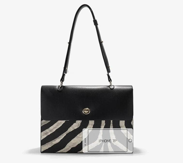 Stylish Calfskin Print Shoulder Bag