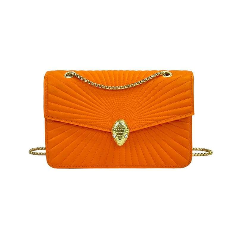 Stylish Chain Strap Shoulder Crossbody Bag Orange