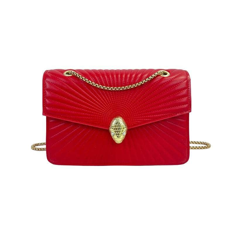 Stylish Chain Strap Shoulder Crossbody Bag Red