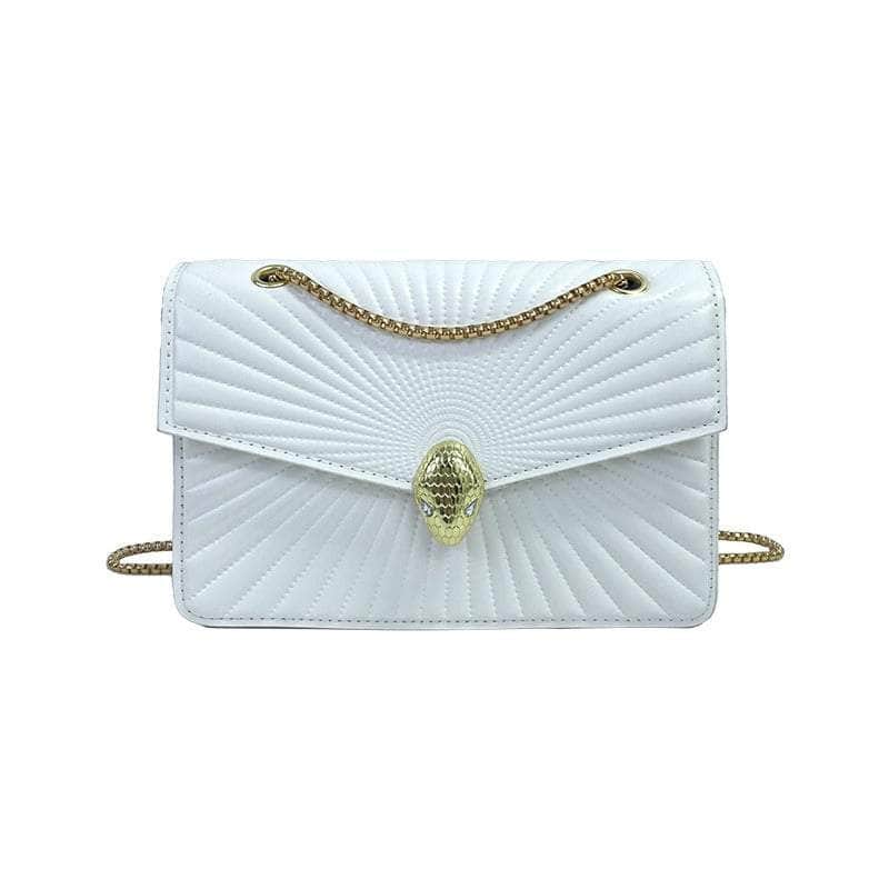 Stylish Chain Strap Shoulder Crossbody Bag White