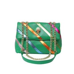 Stylish Chain Underarm Crossbody Rainbow Bag with Eagle Head