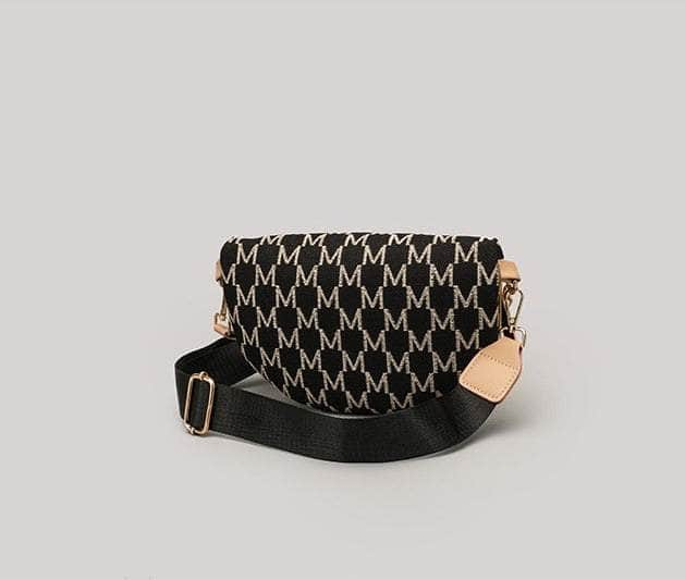 Stylish Chain Waist Bag with Plaid Pattern