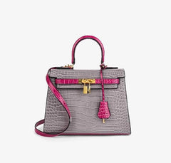 Stylish Croc Cossbody Handbag Rose