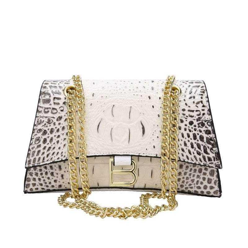 Stylish Croc Leather Shoulder Bag