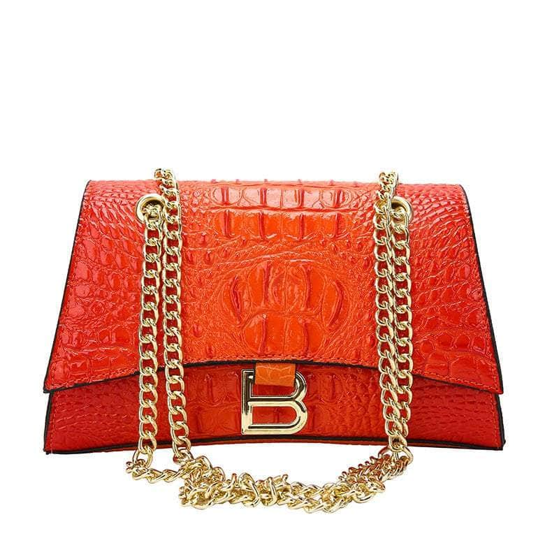 Stylish Croc Leather Shoulder Bag