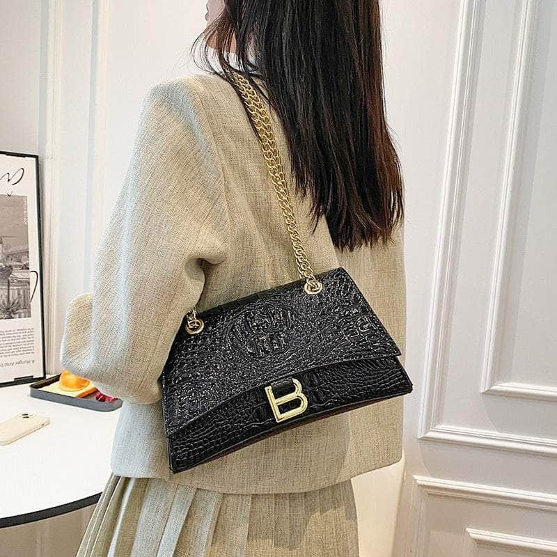 Stylish Croc Leather Shoulder Bag