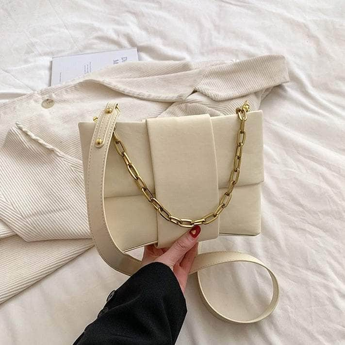 Stylish Crossbody Bag With Chain Shoulder Strap