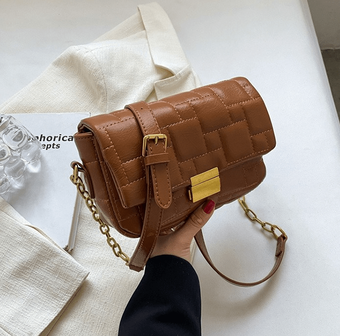 Stylish Crossbody leather Bag Brown