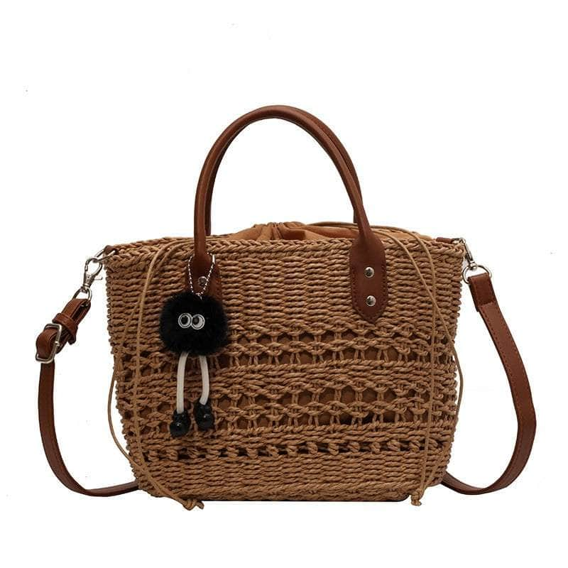 Stylish Handwoven Straw Crossbody Handbag