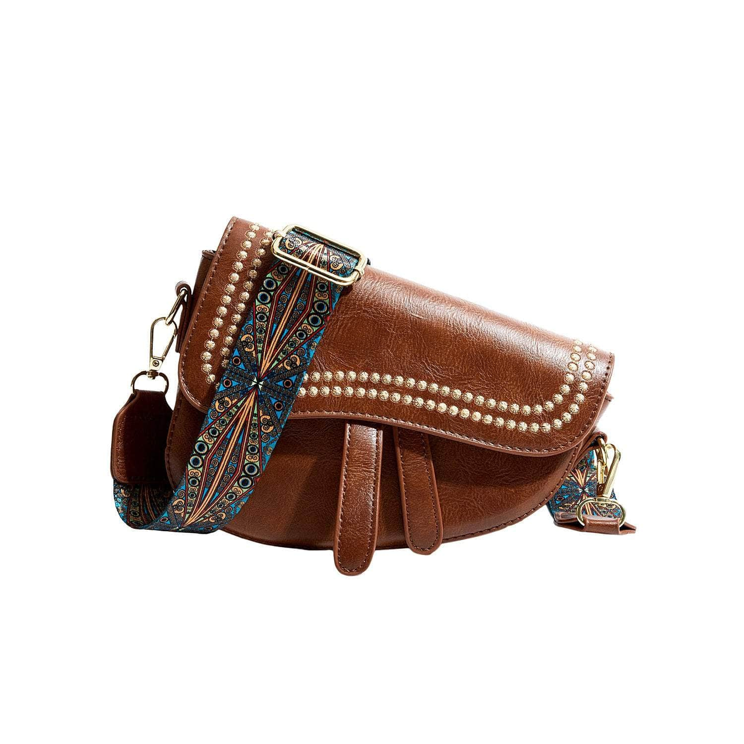 Stylish Leather Crossbody Bag with an Eye-Catching Shape