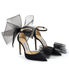 Stylish Mid High Bow Court Heels EU 33 / Black / 7.5CM