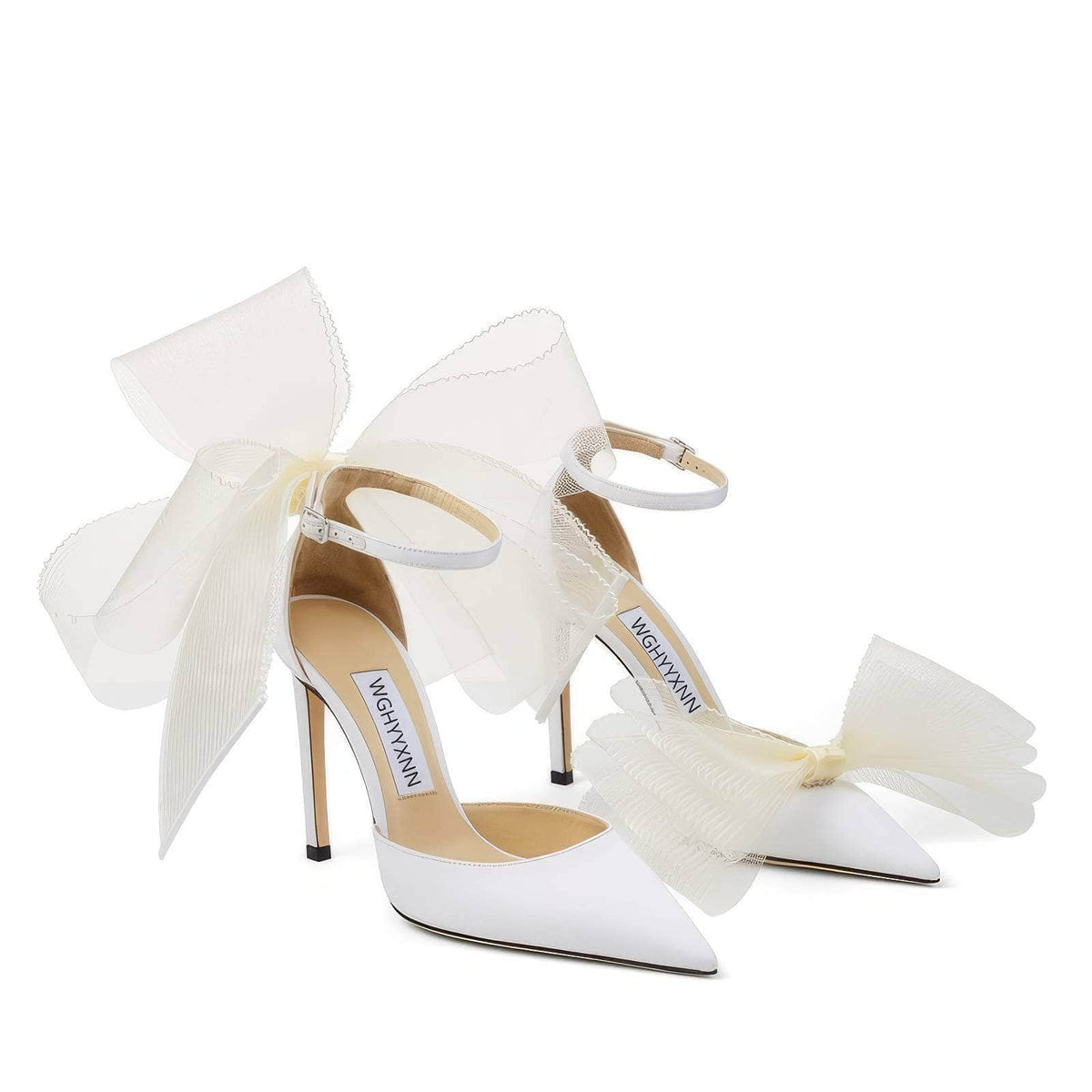 Stylish Mid High Bow Court Heels EU 33 / White / 7.5CM