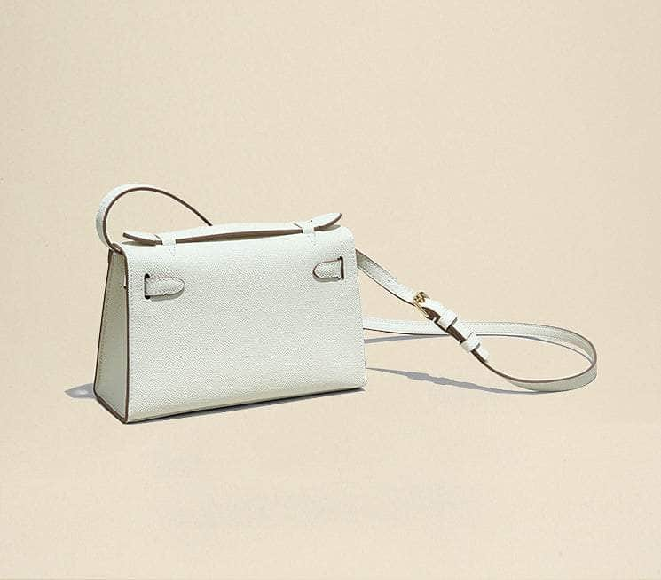 Stylish Mini Calf Leather Handbag with Hardware