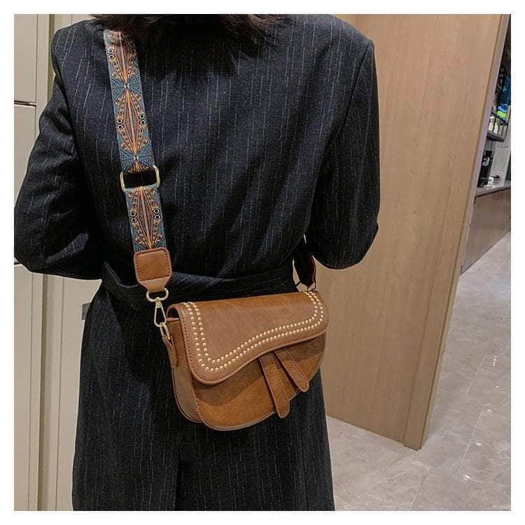 Stylish Mini Leather Shoulder Bag with Crossbody Function