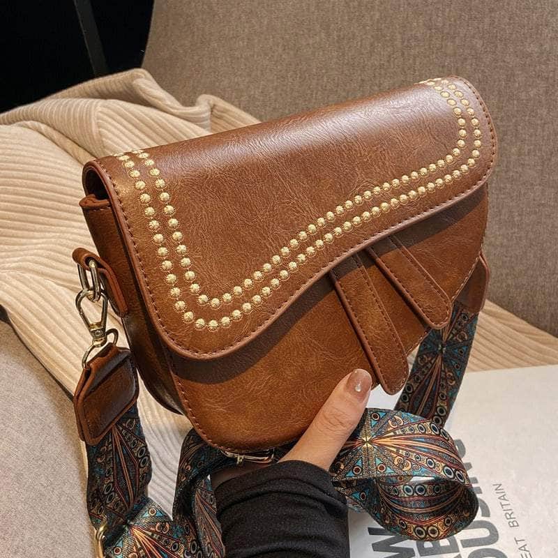 Stylish Mini Leather Shoulder Bag with Crossbody Function