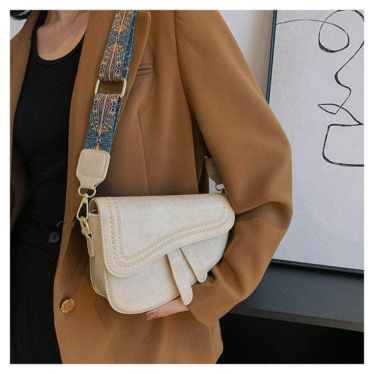 Stylish Mini Leather Shoulder Bag with Crossbody Function