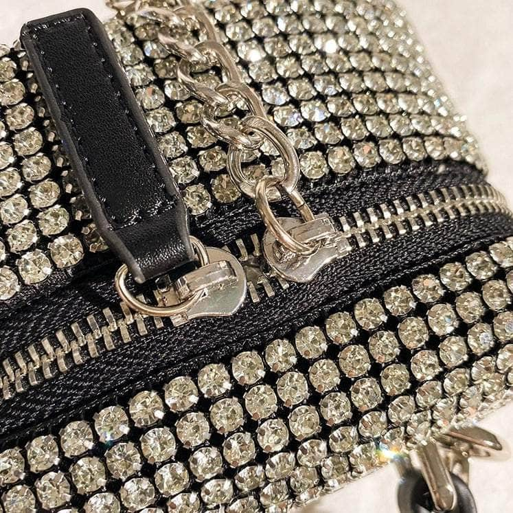 Stylish Mini Rhinestone Box Handbag