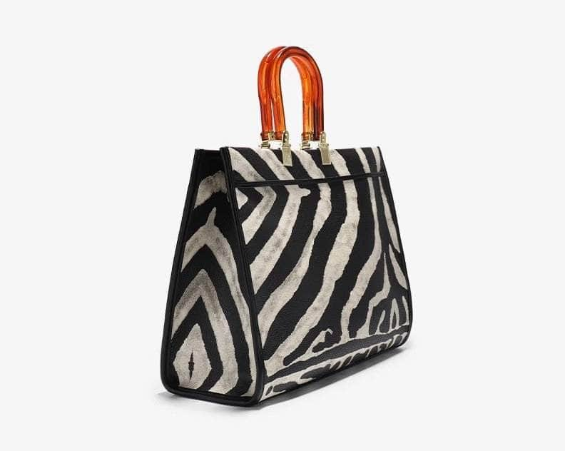 Stylish Monochrome Zebra Bag