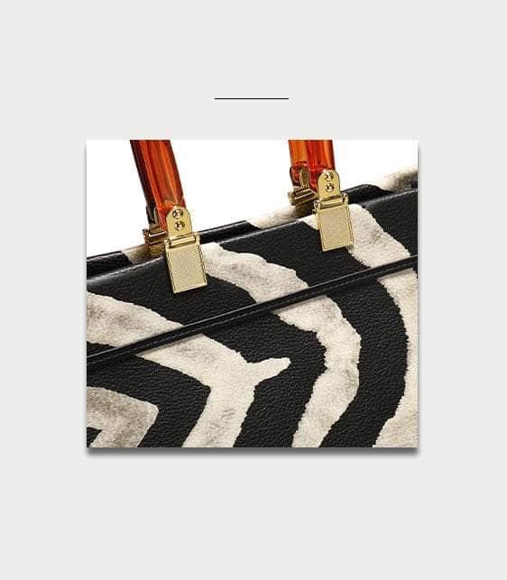 Stylish Monochrome Zebra Bag