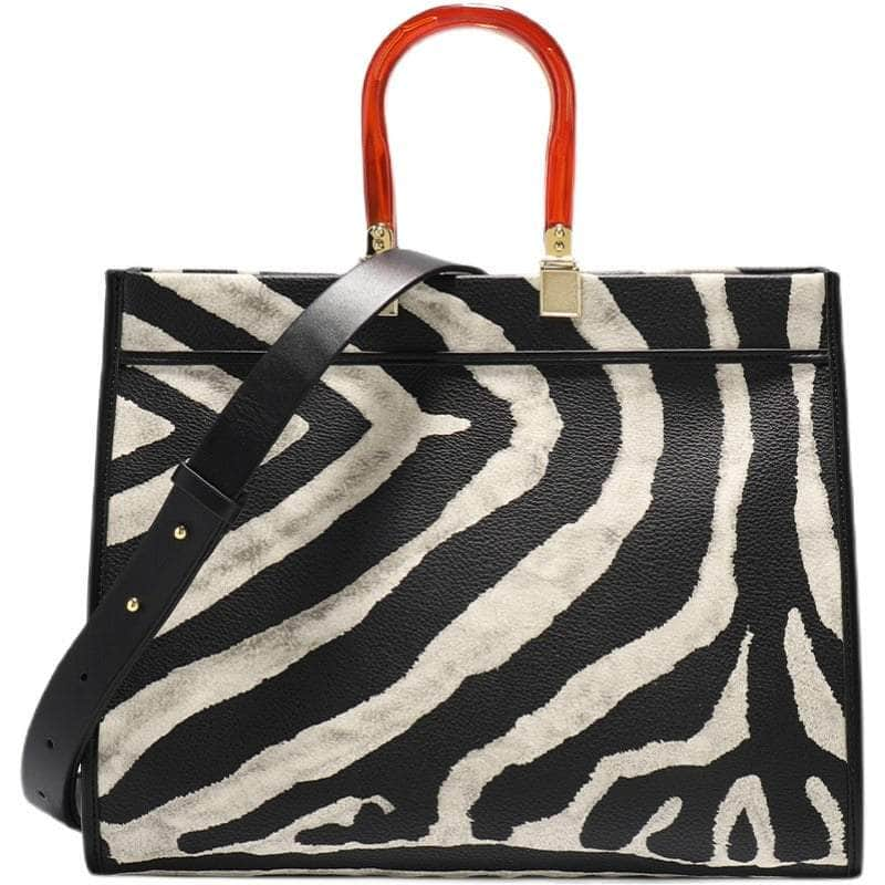 Stylish Monochrome Zebra Bag