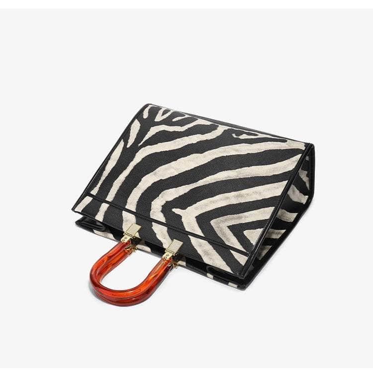 Stylish Monochrome Zebra Bag