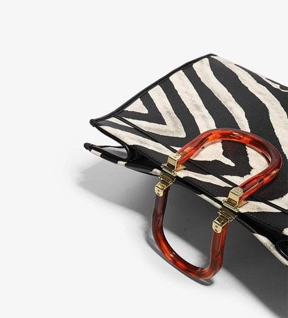 Stylish Monochrome Zebra Bag