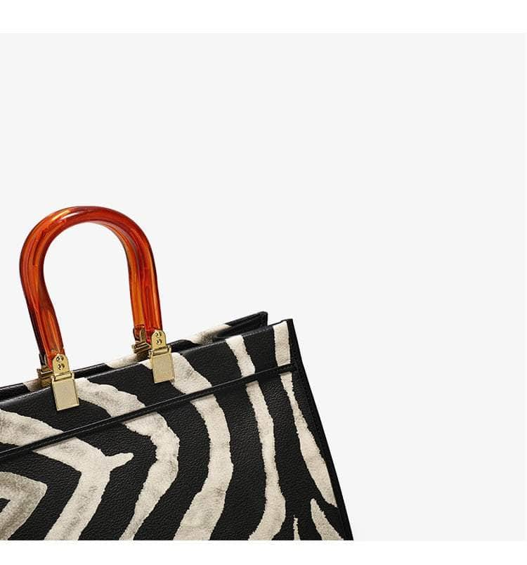 Stylish Monochrome Zebra Bag