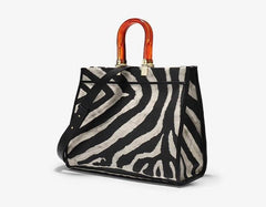 Stylish Monochrome Zebra Bag