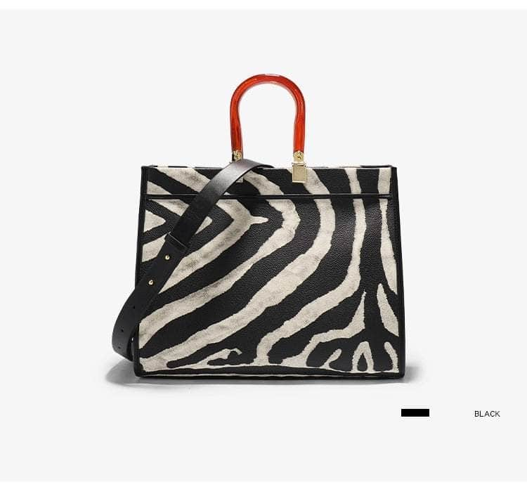 Stylish Monochrome Zebra Bag