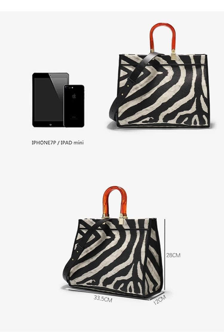 Stylish Monochrome Zebra Bag