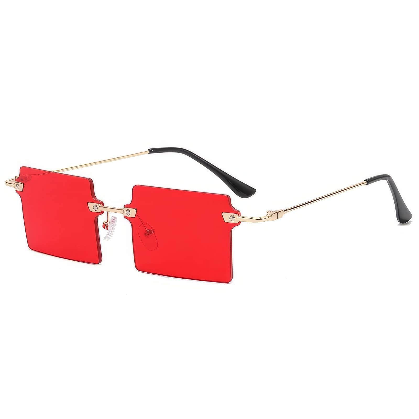 Stylish Rectangle Cut Edge Sunglasses