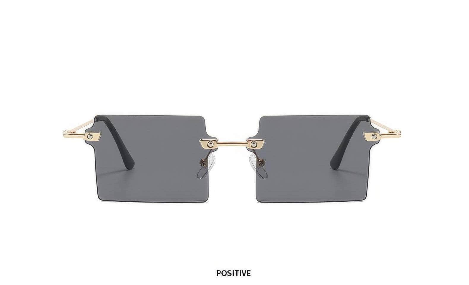 Stylish Rectangle Cut Edge Sunglasses