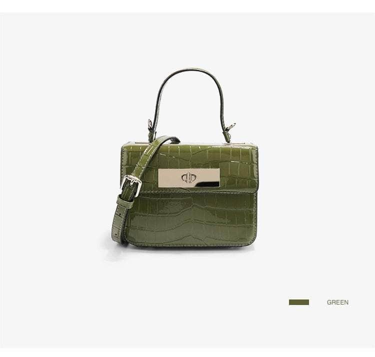 Stylish Reptile Pattern Mini Shoulder Bag Green