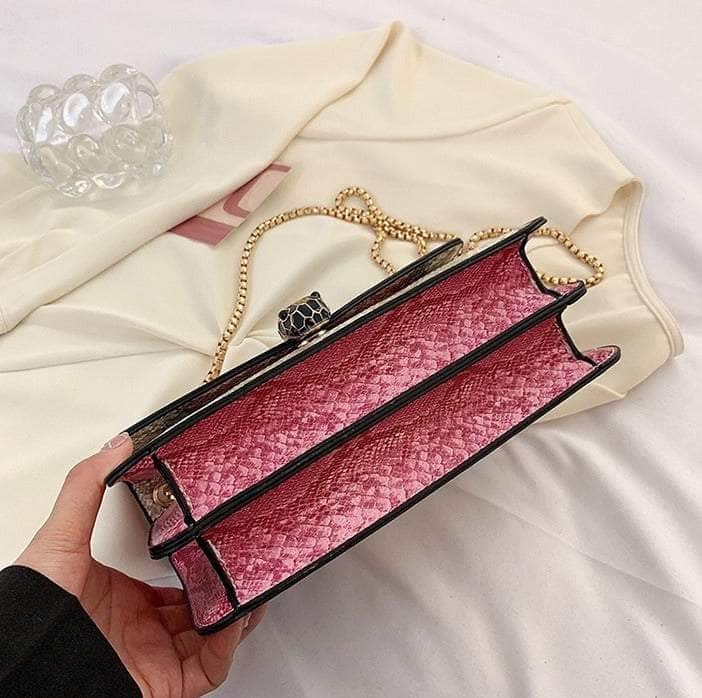 Stylish Reptile Skin Shoulder Crossbody Bag