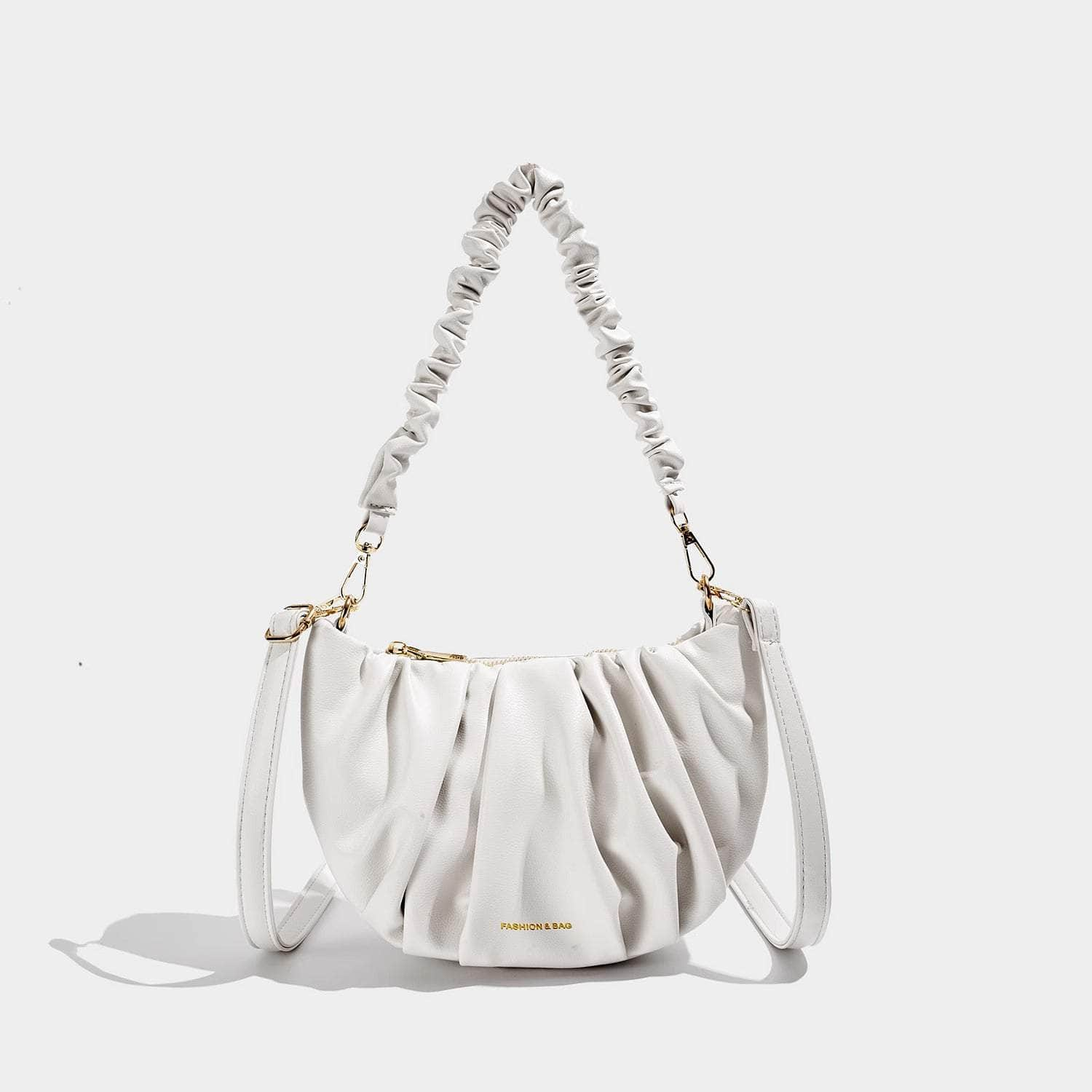 Stylish Shoulder Bag adorned with Dual Handles Ivory