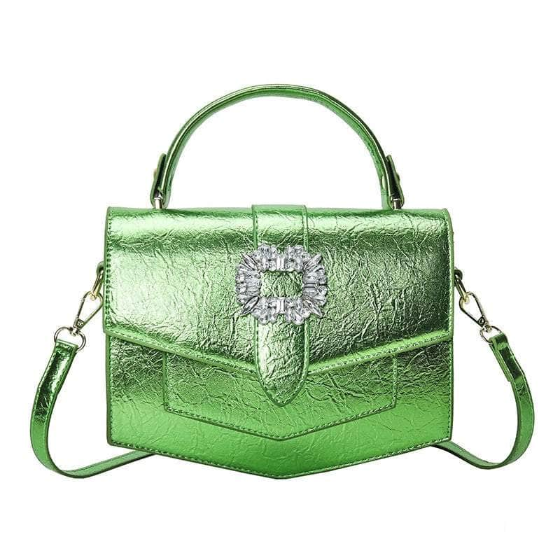 Stylish Shoulder Crossbody Leather Handbag Green