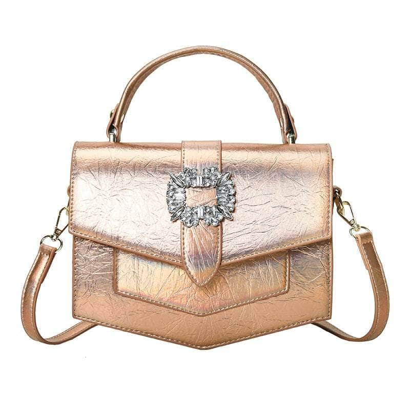 Stylish Shoulder Crossbody Leather Handbag Rose gold