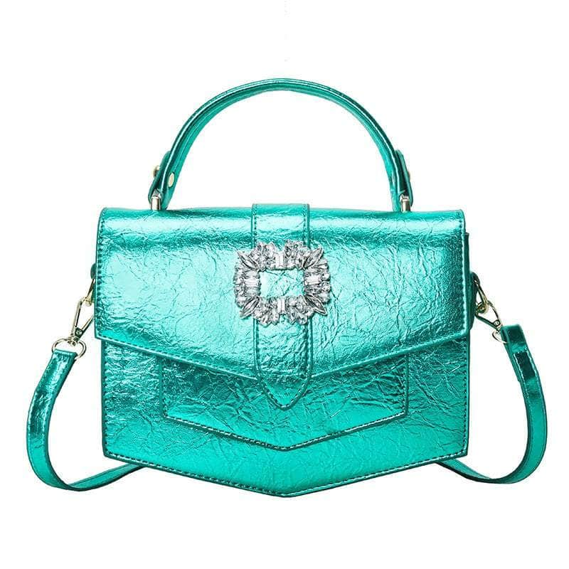 Stylish Shoulder Crossbody Leather Handbag Turquoise