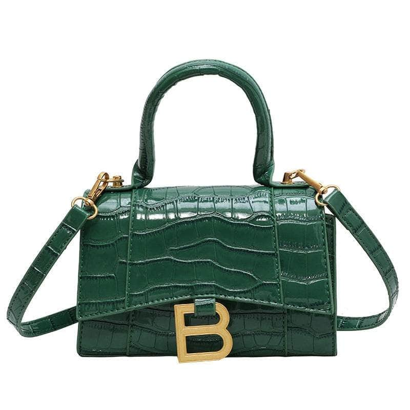 Stylish Small lady's Croc Handbag Green