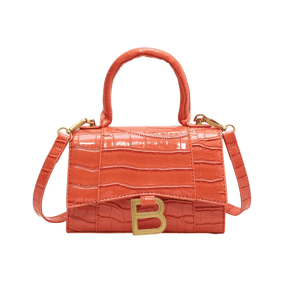 Stylish Small lady's Croc Handbag Orange