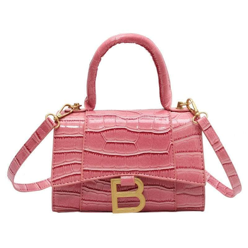 Stylish Small lady's Croc Handbag Pink