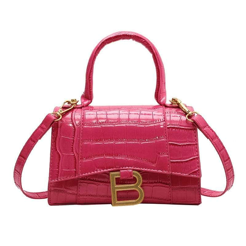 Stylish Small lady's Croc Handbag Rose