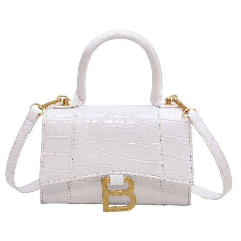 Stylish Small lady's Croc Handbag White