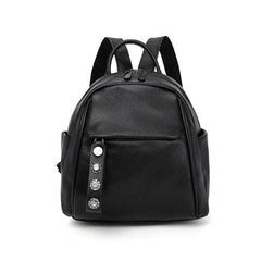 Stylish Vegan Leather Backpack Black