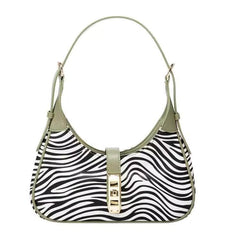 Stylish Zebra Half Moon Bag