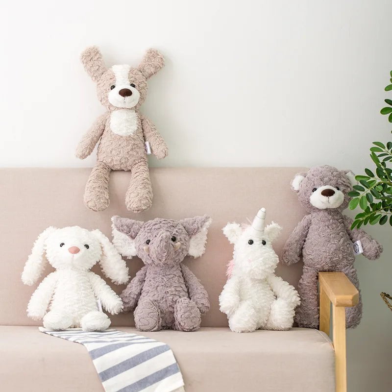 Super Soft Long Legs Baby Appeasement Toy - Pink Bunny, Grey Teddy Bear, Dog, Elephant, Unicorn
