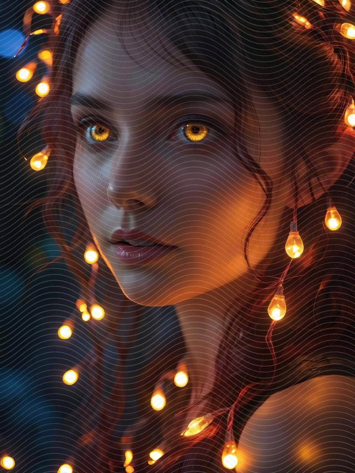 Surreal Fairy Light Portrait