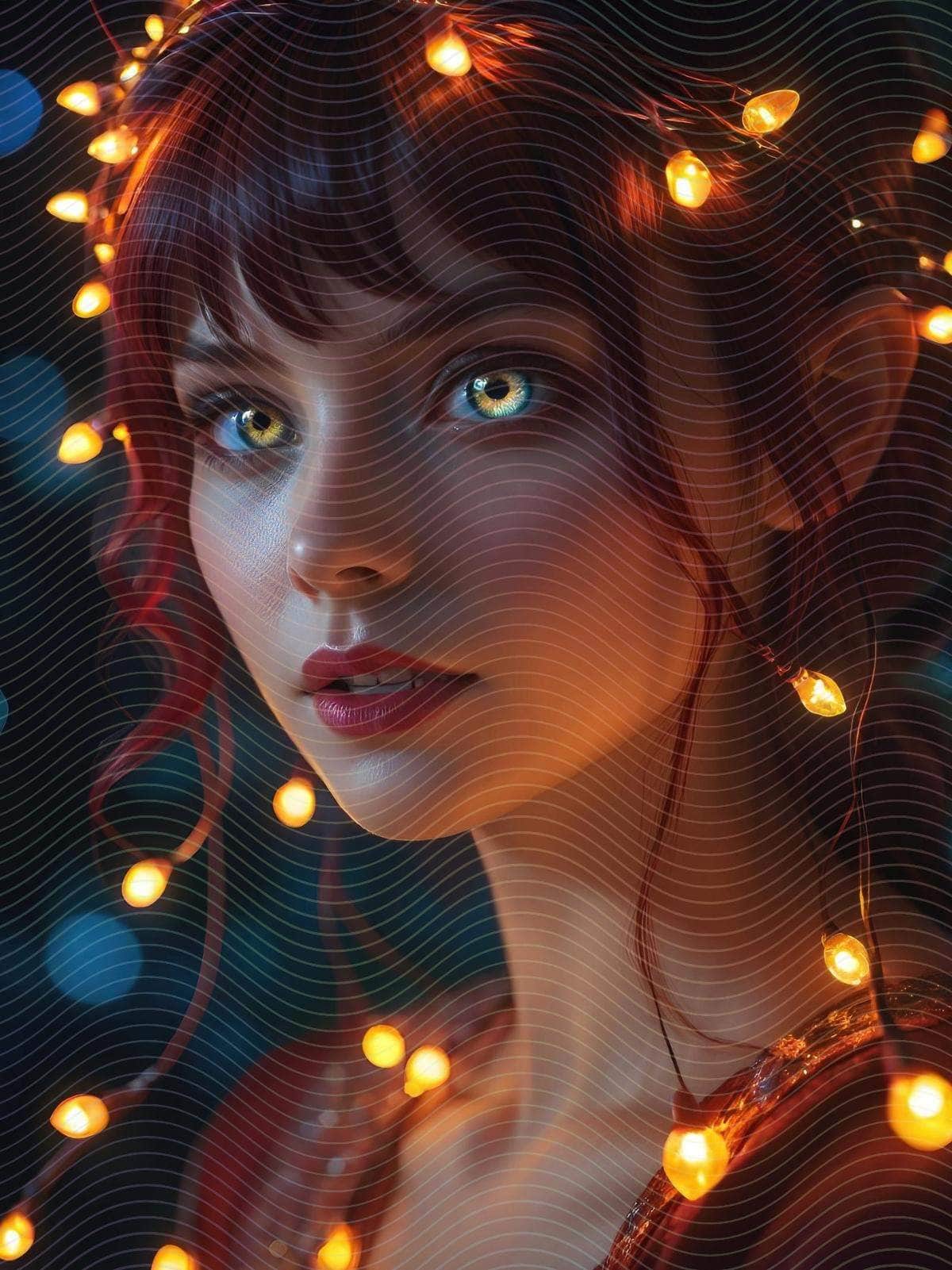 Surreal Fairy Light Portrait