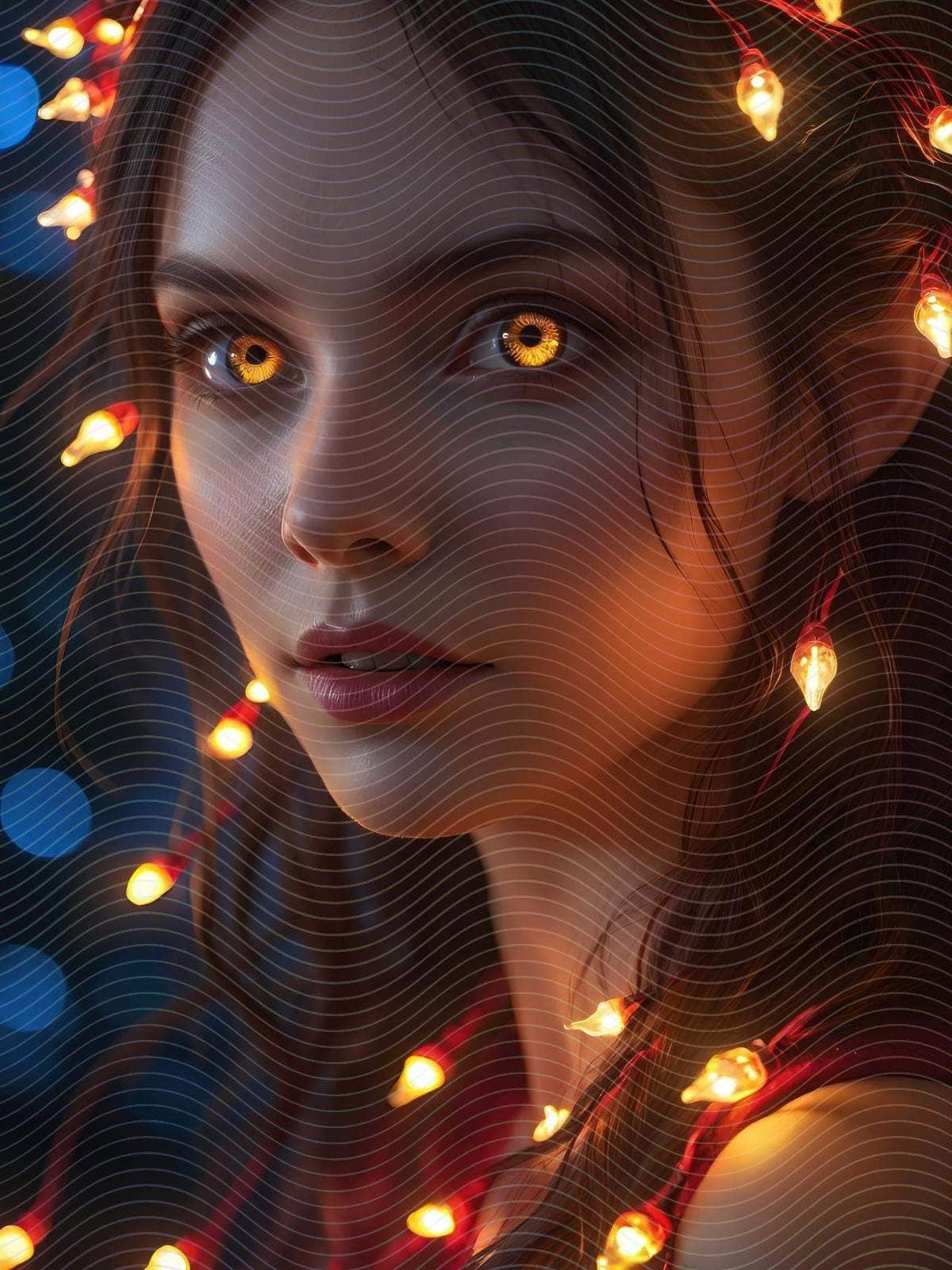 Surreal Fairy Light Portrait