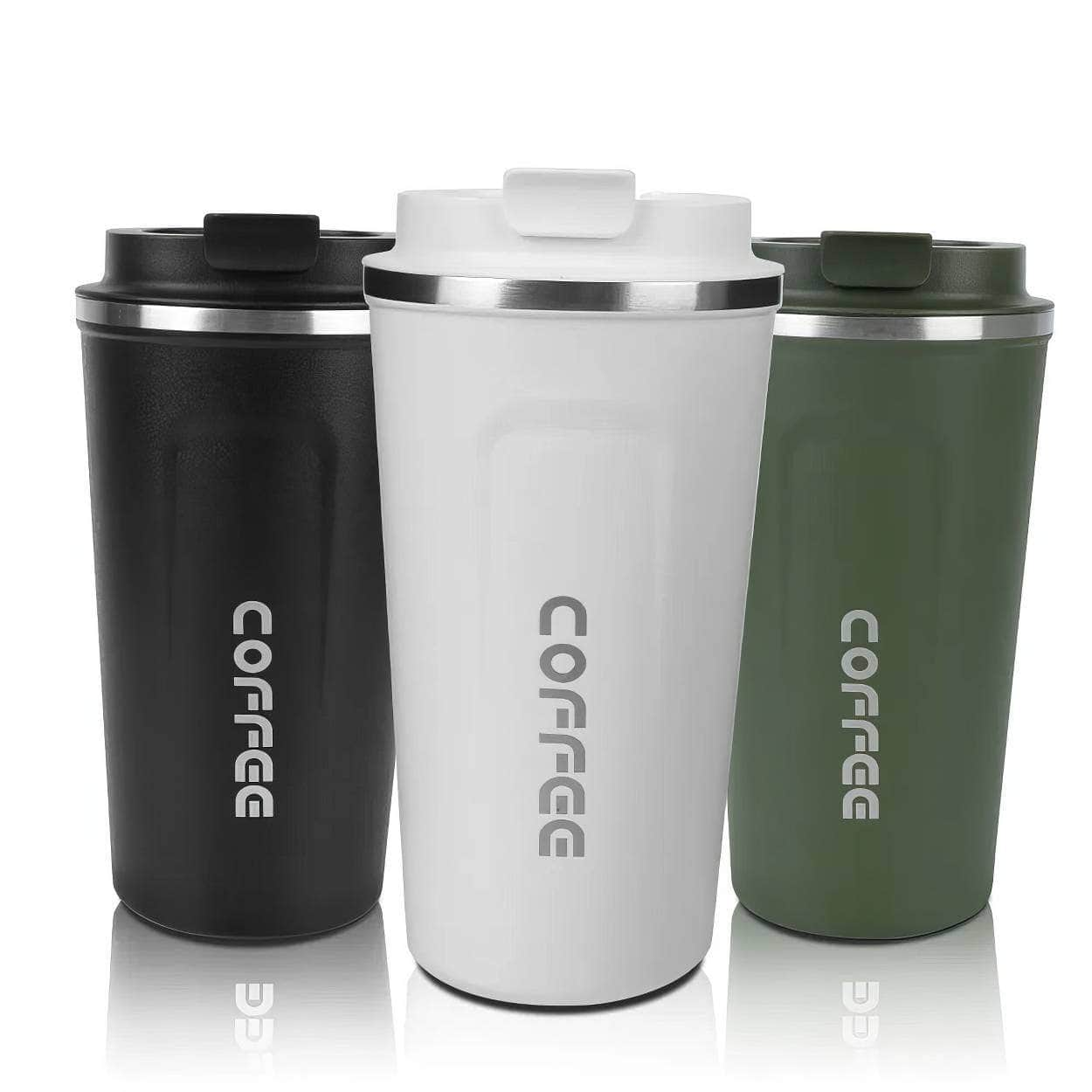 Thermo Cafe Car Thermos Mug - Leak-Proof Travel Thermo Cup for Tea, Water, Coffee - 380/510ML Double Stainless Steel